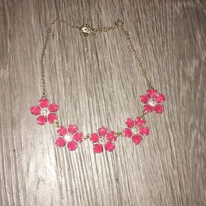 Pink flower necklace